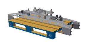 Pinza específica para movimiento de pallets